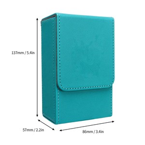 Boîte de rangement en cuir PU écologique pour cartes de poker et cartes à collectionner, 100 pièces, jeu de cartes personnalisable - Product Image 6