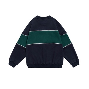 Custom Logo <b>Men</b> Contrast Color Block <b>Pullover</b> Long Sleeve Splicing Rugby Wear Hoodies&Sweatshirt - Product Image 3