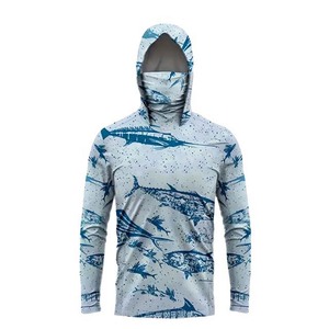 Sudadera con Capucha para Pesca UPF 50 para Hombre, Manga Larga, Estampado por Sublimación, Protección Solar Anti-UV, Camiseta Deportiva para Exteriores - Product Image 1