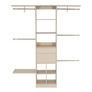 Armadio Moderno a 2 Cassetti con Sistema di Organizzazione Regolabile in Legno e 5 Unità di Stoccaggio Retrattili - Product Image 1