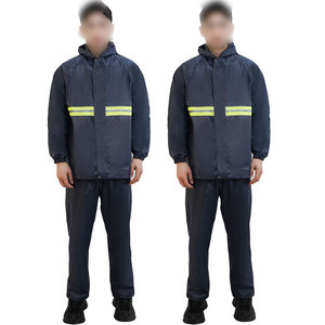 Unisex Hooded Casual Solid Waterproof Rainwear Suit for Industrial and Outdoor Use - Product Image 1