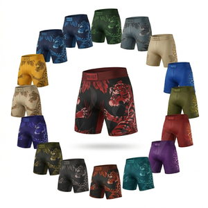 Shorts de compression haute résistance, design personnalisé, pour entraînement MMA, course à pied, séchage rapide, respirants, en polyester et élasthanne. - Product Image 1