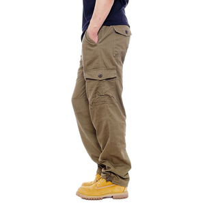 Pantalones Cargo de Moda para Hombre, Estilo Workwear, Cintura Elástica, Multibolsillos, Lona Transpirable, Corte Holgado, Ropa de Invierno, Hip Hop, 100% - Product Image 3