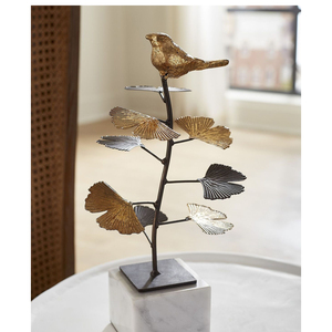Modern Brass Bird Sculpture Artistic <b>Figure</b> Tabletop Decor for Living Room Handmade Animal Theme Design - Product Image 6
