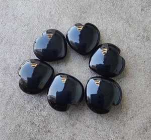 Natural Black Onyx Heart Shape Cabochon Briolette Calibrated Jewelry Loose Gemstone <b>Healing</b> <b>Crystal</b> Stone - Product Image 2