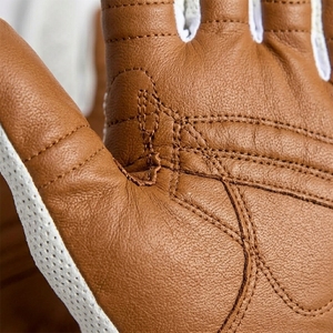 Guantes de golf de cuero Cabretta, color blanco y marrón, antideslizantes, unisex, deportivos, para mano derecha - Product Image 2