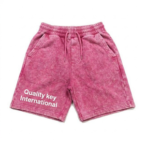 Pantalones Cortos Deportivos de Verano con Logotipo de Marca Personalizado, Lavado Ácido Morado, Malla Transpirable, Secado Rápido, 2 en 1, para Hombre - Product Image 5
