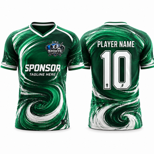 Nueva Camiseta de Fútbol Personalizada, Tejido de Poliéster de Primera Calidad, Tejido de Punto Warp, Tejido Transpirable, Suave y de Alta Calidad Deportiva - Product Image 1