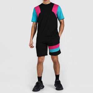 ชุดเสื้อยืดลำลองฤดูร้อนแบบขายส่งที่สามารถปรับแต่งได้ ชุดเสื้อสเวตเชิ้ตผู้ชาย ชุดวอร์มแบบกำหนดเอง ชุดเสื้อยืดและกางเกงขาสั้นผู้ชาย - Product Image 1