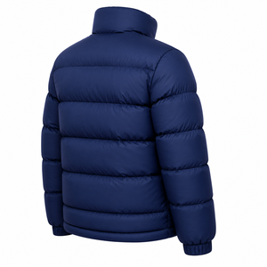 Custom Solid Color <b>Men</b> Puffer <b>Jacket</b> Warm Windproof Stand Collar Winter Coat Down Alternative Padding Bubble Outerwear Item Shop - Product Image 6