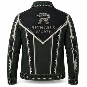 Factory Manufacture New Arrival Winter Long Sleeve <b>Men</b> <b>Jeans</b> <b>Jacket</b> 100% Cotton Customized Front Logo Wholesale 2026 - Product Image 2