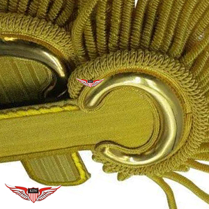 Epaulettes de Hombro KEW con Detalles en Oro, Hechos a Mano, Diseño Vintage de Lujo, Ecológicos y Bordados - Product Image 4