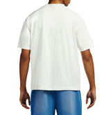 Custom OEM ODM 100% Cotton Avirex Men's <b>White</b> Short Sleeve T-Shirt With Blue Printed Logo O-Neck Casual Regular Fit Jersey - Product Image 4