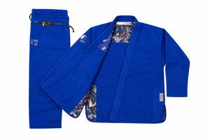 Kimono profesional de BJJ con forro interior de diseño en color azul para artes marciales Jiu-jitsu - Product Image 3