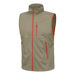 Chaleco de golf ligero y transpirable para hombre, cortavientos, de secado rápido, sin mangas, con cuello alto y cremallera, chaleco deportivo. - Product Image 1