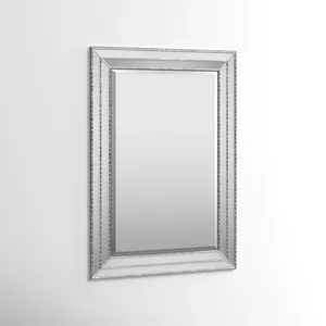 Modern Farmhouse <b>Rectangle</b> <b>Wall</b> <b>Mirror</b> Glass Frame Decorative Accent for Entryway Home Decor - Product Image 2