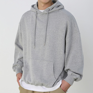 เสื้อฮู้ดดี้ผู้ชายเทรนดี้ หนา ปักลาย 3 มิติ สีพื้น สไตล์วินเทจ ลำลอง ทรงหลวม รับสกรีนโลโก้ ดีไซน์เรียบง่าย สำหรับฤดูใบไม้ผลิและฤดูใบไม้ร่วง - Product Image 1