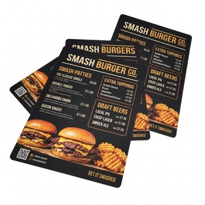 Tarjetas de Menú de PVC Laminado con Película Digital de Tamaño Personalizado para Hoteles, Restaurantes, Cafeterías, Bares, Zonas de Comida, Comedores Profesionales - Product Image 3