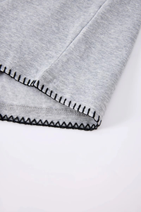 Camiseta de hombre de corte regular con costuras en contraste, de punto grueso de poliéster/algodón, color liso, estilo urbano, ecológica, con hombros caídos. - Product Image 5