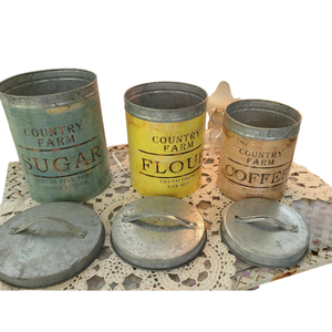 Bocaux en métal galvanisé très demandés, excellente qualité, vente chaude, ustensiles de cuisine décoratifs, bocaux en métal avec couvercle en bois - Product Image 5