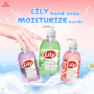 Savon liquide pour les mains Lily, nettoyage en profondeur, flacon pompe, parfum lavande, aloe vera, pamplemousse et extraits naturels - Product Image 5