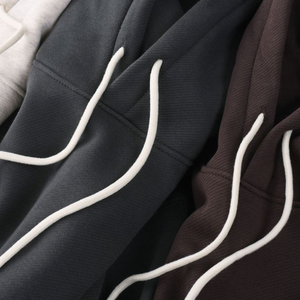 Conjunto de Sudadera con Capucha Azul Unisex, Color Sólido, Talla Grande, 100% Algodón, Pantalones Cortos de Felpa con Bolsillo, Antiarrugas, Ropa Casual de Otoño, OEM - Product Image 5