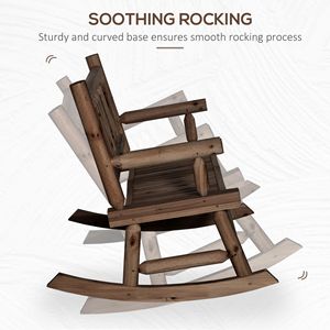 Robusto Divanetto a Dondolo in Legno con Sedute Curve Larghe in Noce, Arredo da Giardino con Cuscini Impermeabili per il Relax in Cortile - Product Image 4