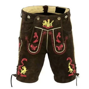 Pantalones Cortos de Cuero Lederhosen Bávaros Personalizados de Primera Calidad para Hombre, Traje Tradicional Alemán para Oktoberfest - Product Image 4