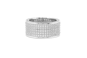 Bague unisexe Vana Jewels H0022 en argent sterling plaqué rhodium, style hip-hop, pour fiançailles, mariage, anniversaire - Product Image 1