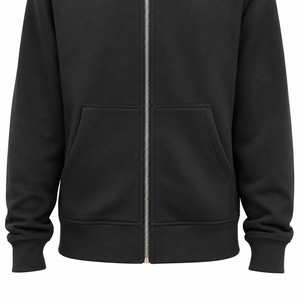 Sweat à capuche zippé pour homme, en mélange coton-polyester, molletonné, coupe oversize, manches longues, poche kangourou, pour l'hiver, fabrication OEM/ODM - Product Image 5