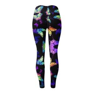Leggings pour femmes, solides, de haute qualité, respirants, en spandex/nylon |   Pantalons de sport et de yoga à taille élastique avec poches et design torsadé, longueur intégrale - Product Image 1