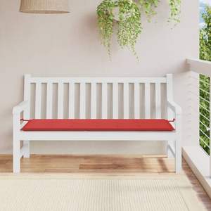 Cojín para Banco de Jardín de Tela Oxford Roja, 100% Poliéster, Cojines y Almohadas para Exteriores - Product Image 1