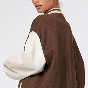 Veste universitaire de style Letterman à la mode, vente en gros, veste bomber surdimensionnée de haute qualité pour femmes, broderie personnalisée - Product Image 6