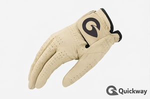 Gants de golf en cuir de qualité supérieure Quickway, design perforé respirant avec sangle Velcro réglable - Product Image 5
