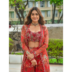 Conjunto de blusa estilo Bollywood Indo Western Koti Plazo para mujer - Product Image 3