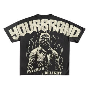 Vintage Graphic 100% Cotton Streetwear Dtg Printed Oversized Boxy Cropped <b>Tshirt</b> Wholesale Streetwear T Shirts Customized - Product Image 3