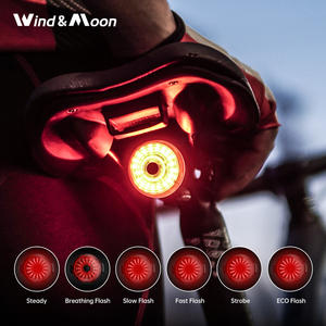 Feu Arrière Intelligent à Capteur <span class=keywords><strong>de</strong></span> Frein pour Vélo, Lampe Étanche Rechargeable Type-C, Avertissement <span class=keywords><strong>de</strong></span> Sécurité pour VTT - Product Image 4