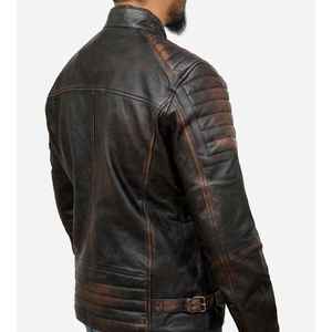 Blouson Tendance Homme en Cuir PU et Toile Léger à Motif Camouflage Style Urbain Vêtement d'extérieur Hiver Quotidien pour la Conduite et l'Usage Quotidien - Product Image 4
