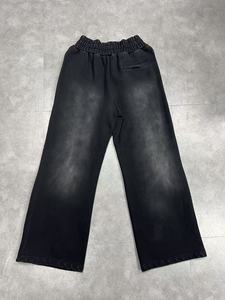 Pantalones Deportivos Personalizados con Logotipo, para Hombre, con Pedrería, Diseño de Llama, Pierna Ancha, Lavado Ácido, Estilo Urbano - Product Image 5