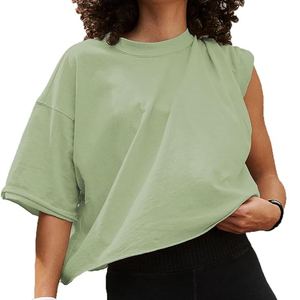 เสื้อยืดผู้หญิงผ้าแคนวาสคอตตอน 100% เป็นมิตรกับสิ่งแวดล้อม พิมพ์ลาย ความยาวปกติ พร้อมโลโก้สั่งทำ ขายส่ง - Product Image 4