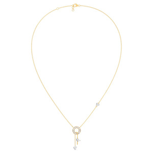 Collier en diamant avec breloque oiseau et cœur, cadre circulaire scintillant et élégant accent de l'amour suspendu - Product Image 3