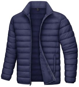 Veste d'hiver coupe-vent pour homme, col montant, respirante, en duvet, 100 % polyester/coton, en vente en ligne - Product Image 3