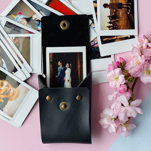 Étui pour photos Instax Mini en cuir véritable fait main, pochette souvenir, étui pour film instantané, cadeau, mini pochette avec fermeture à bouton - Product Image 6