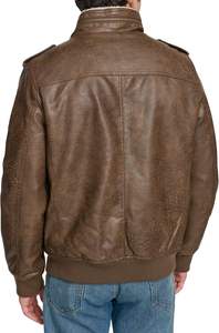 Veste en cuir véritable pour homme, vente en gros, couleur marron vintage, vestes de moto pour homme - Product Image 5