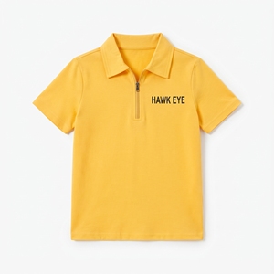 Polo Personalizado con Logotipo para Niños, Unisex, Estilo Casual, con Cierre de Cremallera de un Cuarto, Cuello Camisero, Manga Corta - Product Image 3