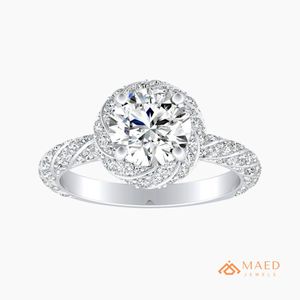 Bague en argent sterling 925 avec moissanite taille brillant, élégante, pour mariée, bijou de promesse, pour femme, usage quotidien, cadeau, USA Shine Wedding - Product Image 1