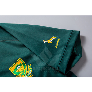 เสื้อรักบี้ชายสีส้มดำลายทาง แขนสั้น คอกลม ระบายเหงื่อได้ดี ทรงแอธเลติก พิมพ์ลายแบบซับลิเมชั่น เหมาะสำหรับเล่นกีฬาทุกฤดู - Product Image 4