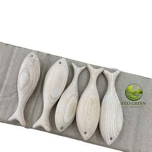 Corturas de Madera de Peces Hechas a Mano, Artesanía de Madera Pulida, para Pintar, Manualidades para Niños, Juguete Montessori, Temática Oceánica, Varios Tamaños, Decoración para Colgar en la Pared - Product Image 3