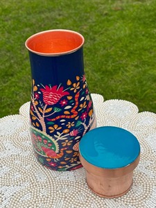 Bouteille d'eau en cuivre style rétro, bouteille d'eau en cuivre vintage, bouteille d'eau en cuivre couleur unie, bouteille en cuivre personnalisée fabriquée en usine - Product Image 6