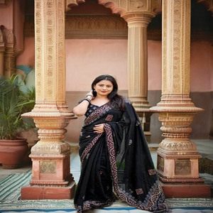 Traditionnel pur coton Chanderi avec Ajrakh bloc impression Saree femme fabricant de mode de l'inde à bas prix - Product Image 1